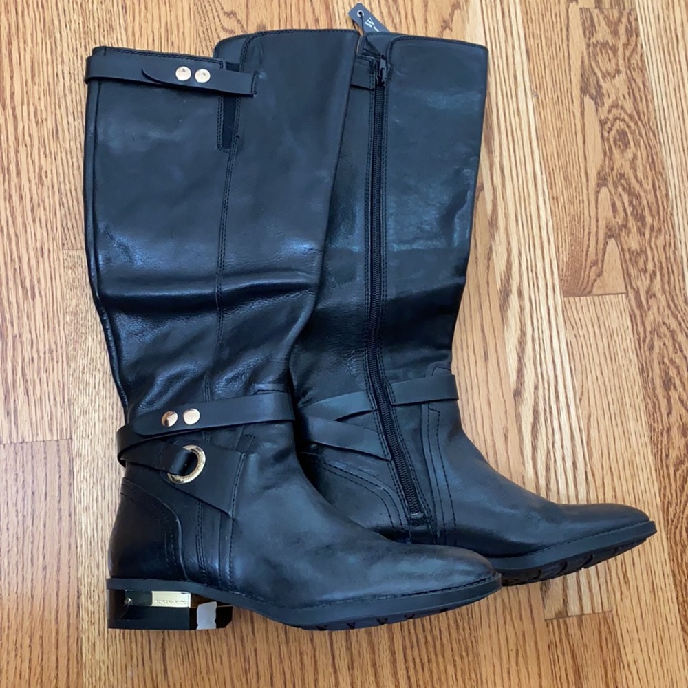 Vince Camuto Black Boots Wide Calf